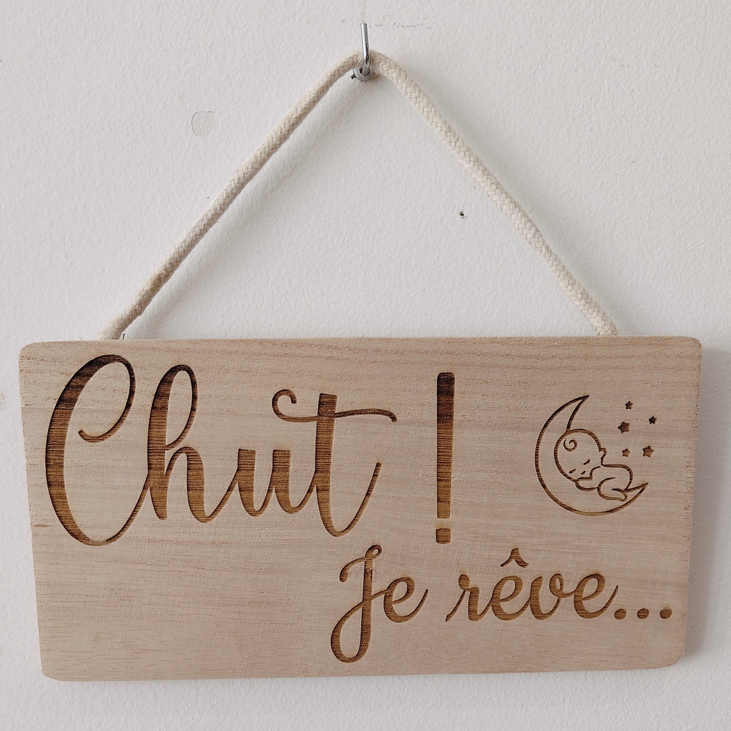 Plaque de porte en bois
