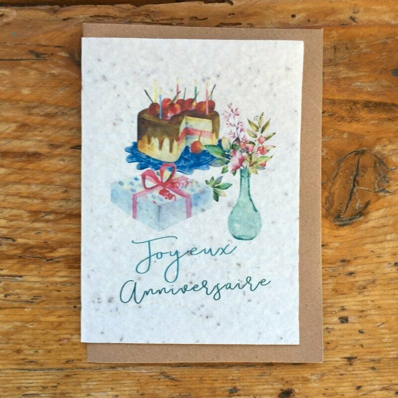 Carte à planter anniversaire