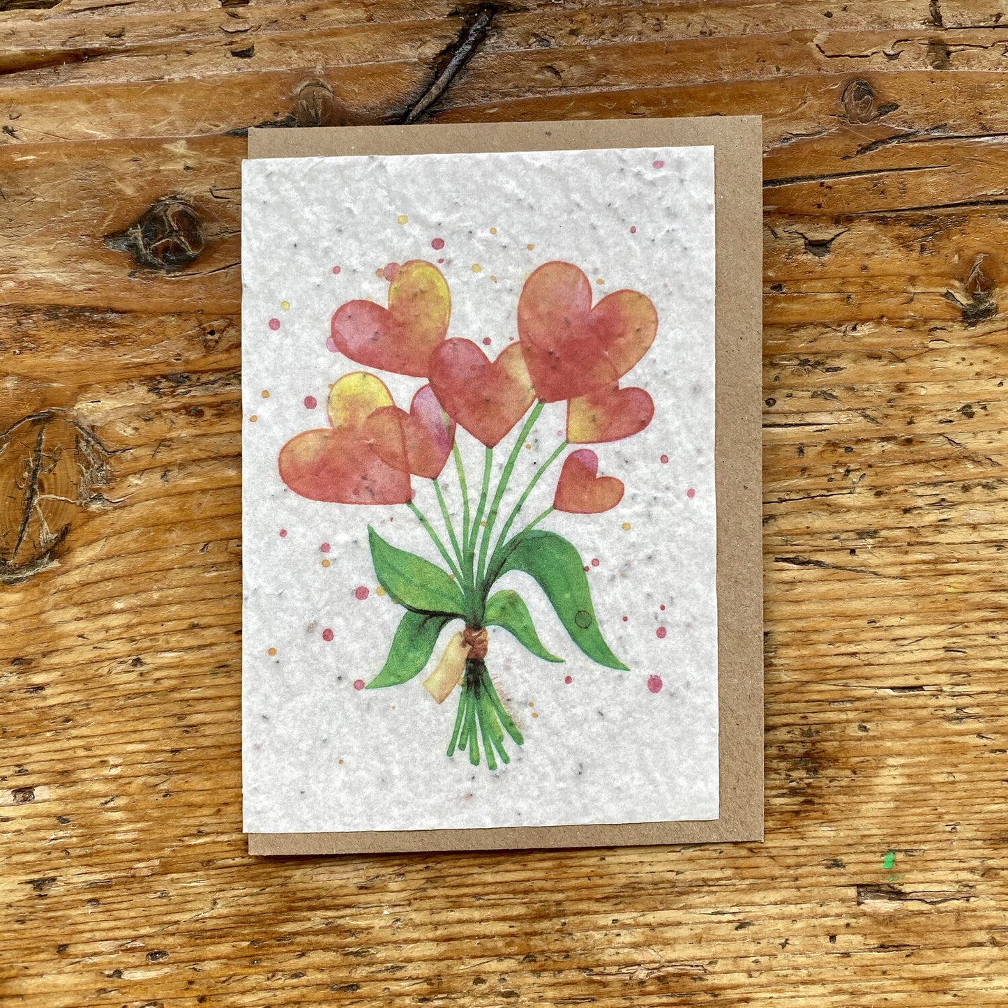 Carte à planter mariage / coeurs