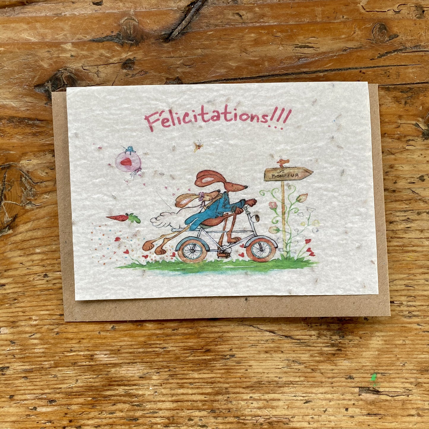 Carte à planter mariage / coeurs