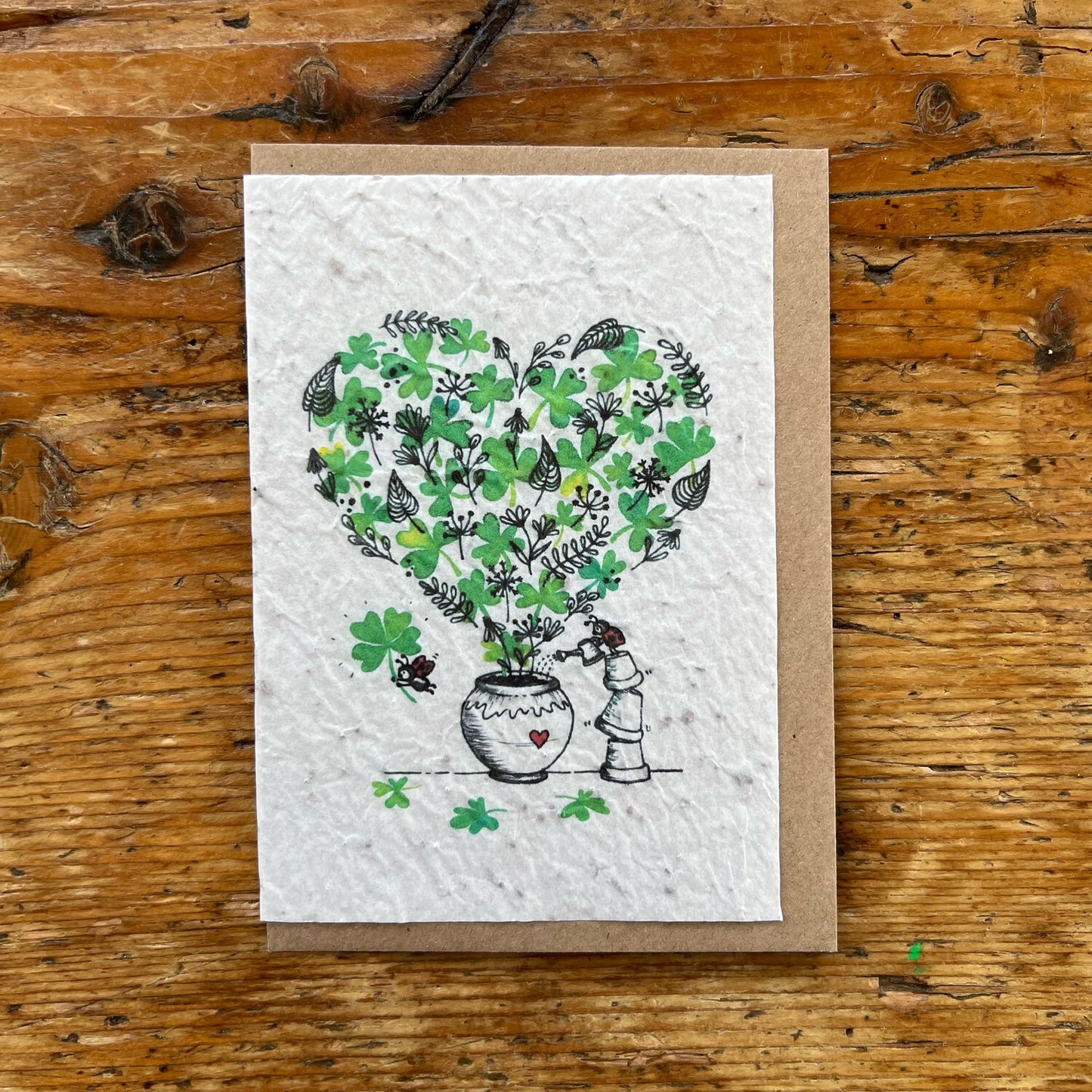 Carte à planter mariage / coeurs