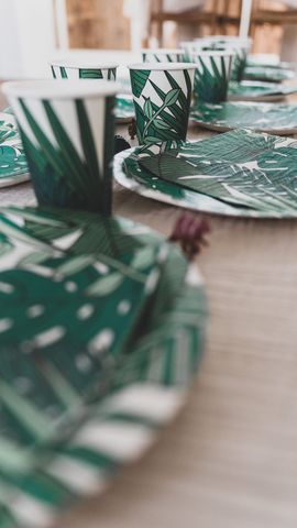 Lot de 8 verres thème jungle