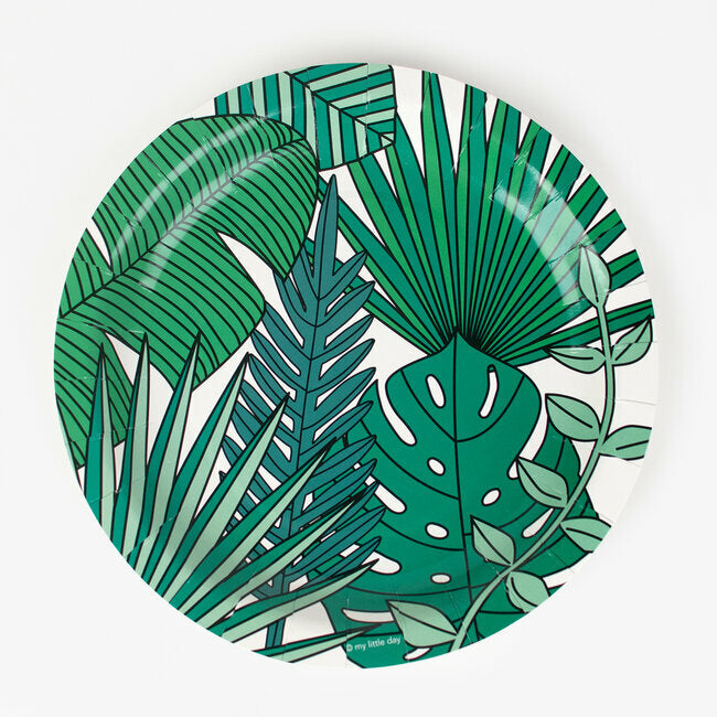 Lot de 8 assiettes thème jungle