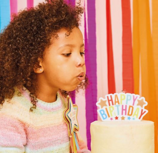 Bougie "Happy Birthday" multicolore