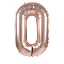 Ballon mylar chiffre rosegold