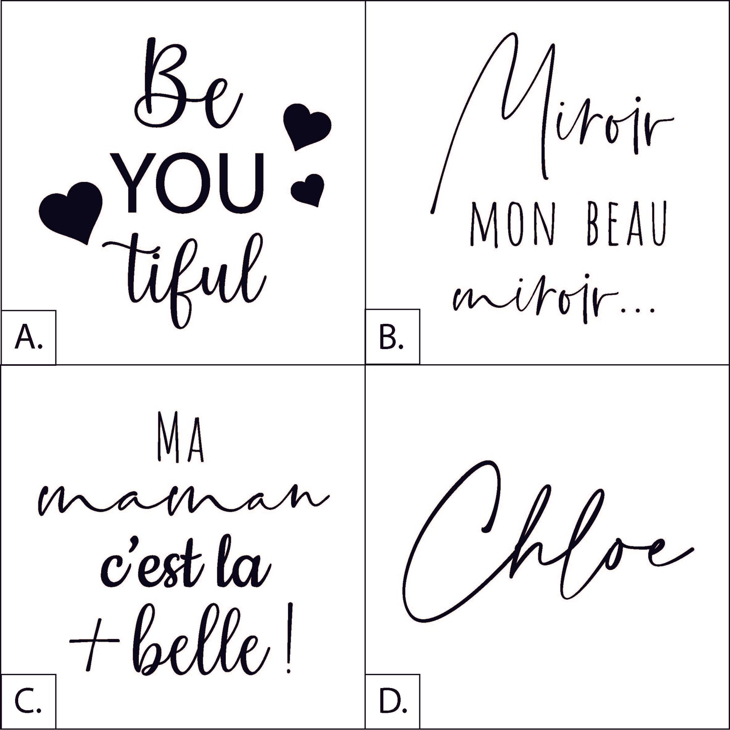 Miroir de poche en bois