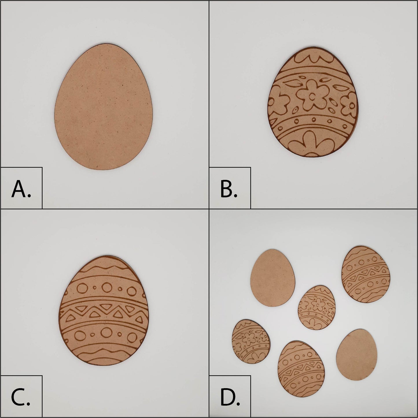 Lot de 6 oeufs à personnaliser pour Pâques