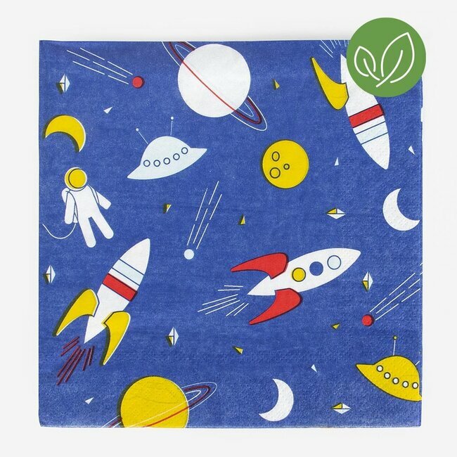 Lot de 20 serviettes cosmos