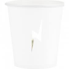 Lot de 8 verres éclair blanc et or Harry Potter