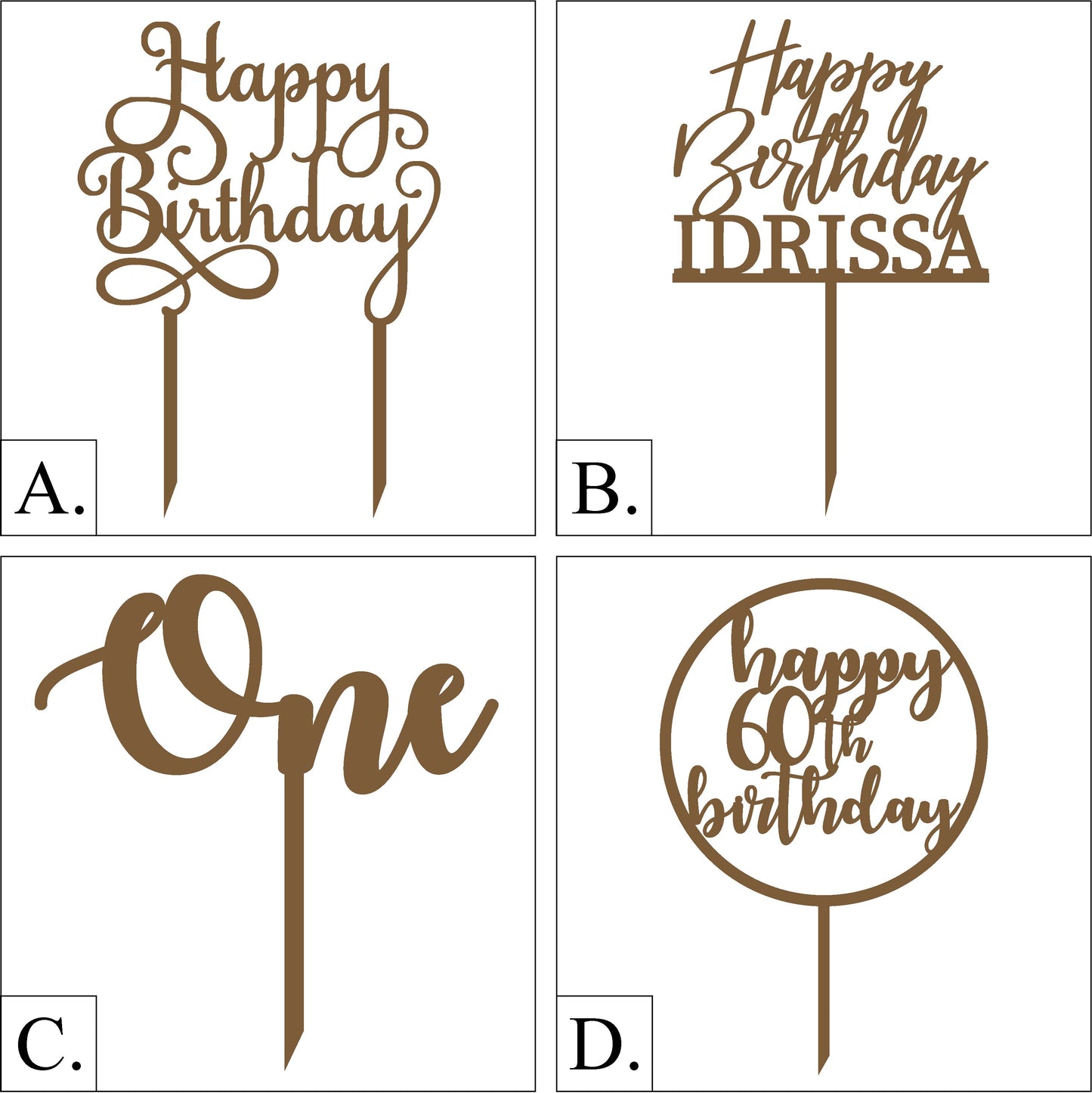 Cake topper anniversaire