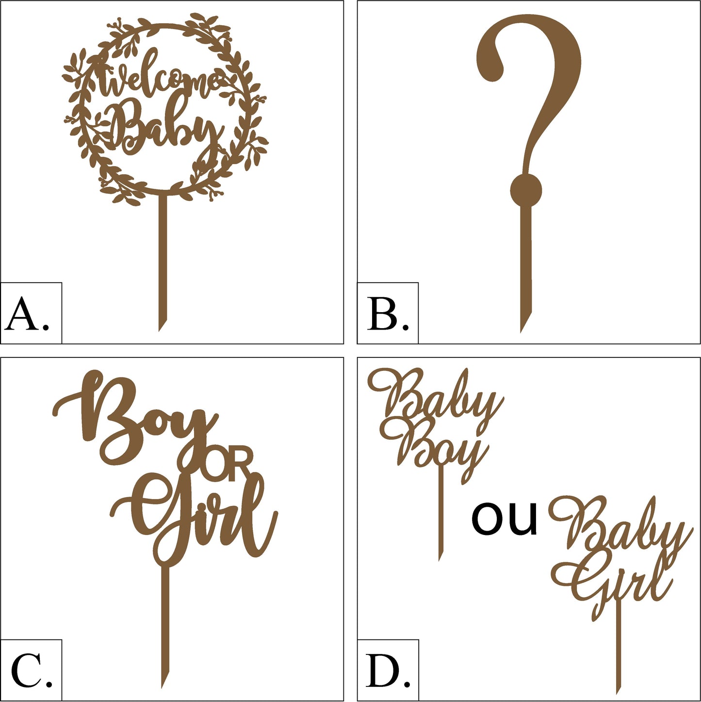 Cake topper Baby Shower / Gender Reveal