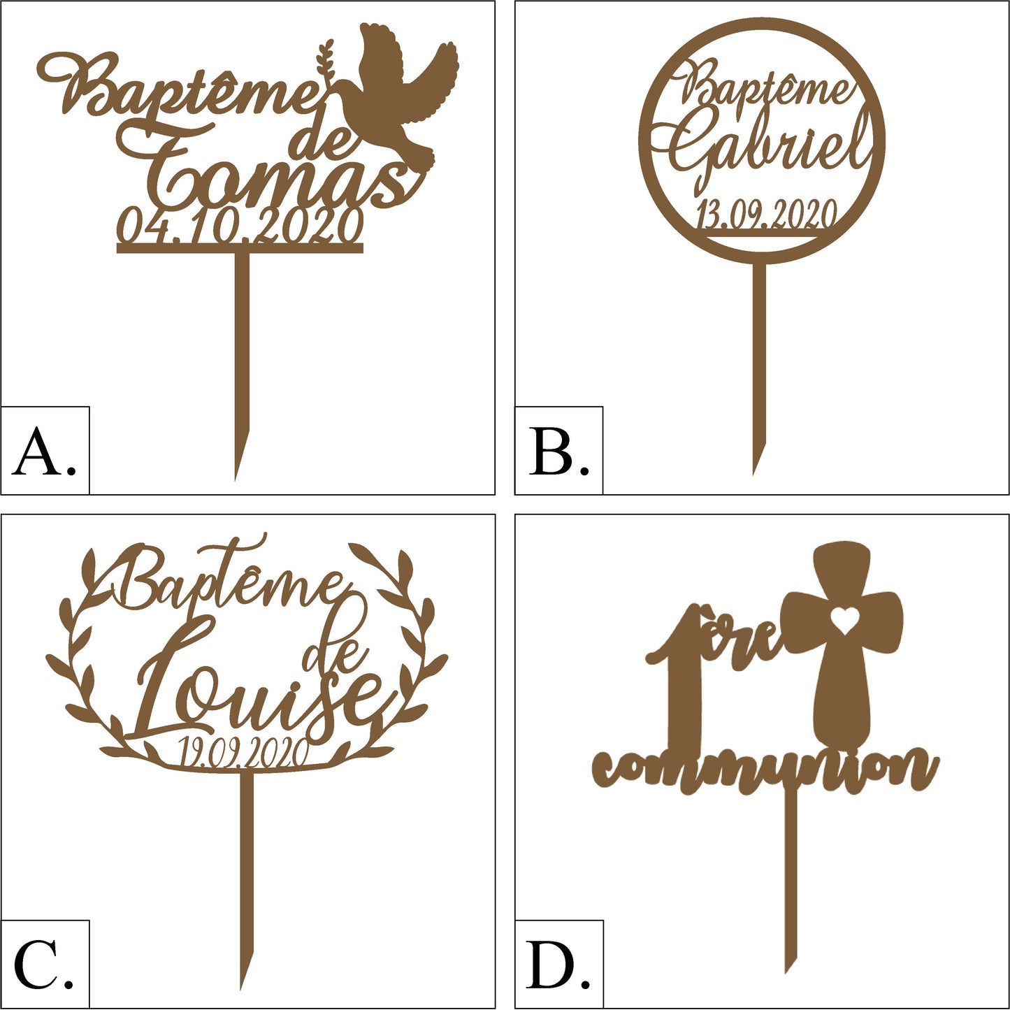 Cake topper Baptême / Communion